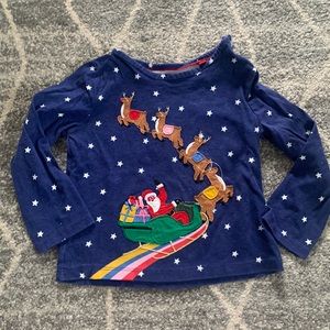 Mini Boden Christmas long sleeve shirt